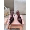 Miu Miu Heel 10.5cm Patent leather slingbacks with bow Burgundy 2024