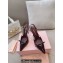 Miu Miu Heel 10.5cm Patent leather slingbacks with bow Burgundy 2024