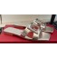 Roger Vivier Metal Buckle Mules in Leather Silver 2024