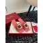 Roger Vivier Metal Buckle Mules in Leather Dark Pink 2024