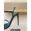 Saint Laurent Heel 10cm clara sandals in crepe satin 742236 Green 2024