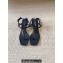 Saint Laurent Heel 6cm cassandra sandals in smooth leather 731606 Black 2024