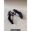 Saint Laurent Heel 6cm cassandra sandals in smooth leather 731606 Black 2024