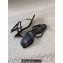 Saint Laurent Heel 6cm cassandra sandals in leather 731606 Patent Black 2024