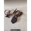 Saint Laurent Heel 6cm cassandra sandals in smooth leather 731606 Brown 2024