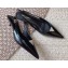 Saint Laurent Heel 3cm cherish slingback pumps in glazed leather with rhinestones 755341 Black 2024