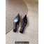 Saint Laurent Heel 3cm cherish slingback pumps in glazed leather with rhinestones 755341 Black 2024