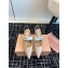 Miu Miu Heel 6.5cm Patent Leather Logo-band Slingback Pumps Beige 2024