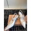 Miu Miu Heel 6.5cm Patent Leather Logo-band Slingback Pumps White 2024