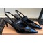 Miu Miu Heel 6.5cm Patent Leather Logo-band Slingback Pumps Black 2024