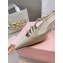 Miu Miu Heel 5.5cm Patent leather slingbacks with buckles 5I013E Beige 2024
