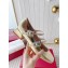Roger Vivier Heel 3cm Mini Très Vivier Strass Buckle Babies Ballerinas in Leather Gold 2024