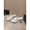 Chanel Heel 5cm/9cm Grosgrain & Strass Mules White 2024