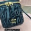 Miu Miu Matelassé nappa leather micro bag 5NR018 Black 2024