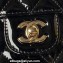 chanel Mirror Calfskin, Calfskin & Gold-Tone Metal Mini Flap Bag & Star Coin Purse AS4646 Black 2024
