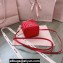 Miu Miu Matelassé nappa leather micro bag 5NR018 Red 2024