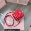 Miu Miu Matelassé nappa leather micro bag 5NR018 Red 2024
