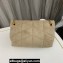 Saint Laurent puffer small Bag in suede leather 577476 Beige