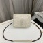 Saint Laurent Niki Chain Wallet Bag in Crinkled Vintage Leather 583103 Creamy