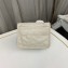 Saint Laurent Niki Chain Wallet Bag in Crinkled Vintage Leather 583103 Creamy