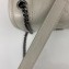Saint Laurent Niki Chain Wallet Bag in Crinkled Vintage Leather 583103 Creamy