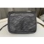 Saint Laurent Niki Chain Wallet Bag in Crinkled Vintage Leather 583103 Gray