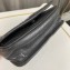 Saint Laurent Niki Chain Wallet Bag in Crinkled Vintage Leather 583103 Gray