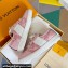 Louis Vuitton Lous Sneakers Calf leather and Monogram Denim Pink Top Quality