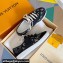 Louis Vuitton Lous Sneakers Calf leather and Monogram Denim Black Top Quality