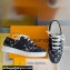 Louis Vuitton Lous Sneakers Calf leather and Monogram Denim Black Top Quality