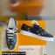 Louis Vuitton Lous Sneakers Calf leather and Monogram Denim Black Top Quality