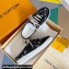 Louis Vuitton Lous Open Back Sneakers Calf leather and Monogram Denim Black Top Quality