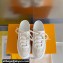 Louis Vuitton Lous Open Back Sneakers Calf leather and Monogram Denim Beige Top Quality