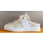 Louis Vuitton Lous Open Back Sneakers Calf leather and Monogram Denim Beige Top Quality