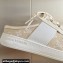 Louis Vuitton Lous Open Back Sneakers Calf leather and Monogram Denim Beige Top Quality