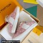 Louis Vuitton Lous Open Back Sneakers Calf leather and Monogram Denim Pink Top Quality
