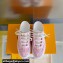 Louis Vuitton Lous Open Back Sneakers Calf leather and Monogram Denim Pink Top Quality