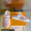 Louis Vuitton Lous Open Back Sneakers Calf leather and Monogram Denim Pink Top Quality