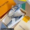 Louis Vuitton Lous Open Back Sneakers Calf leather and Monogram Denim Blue Top Quality