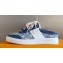 Louis Vuitton Lous Open Back Sneakers Calf leather and Monogram Denim Blue Top Quality