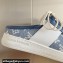 Louis Vuitton Lous Open Back Sneakers Calf leather and Monogram Denim Blue Top Quality