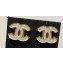 Chanel Metal & Resin CC Earrings White 2024