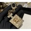 Chanel Metal & Strass Key Rings ABC598 Gold & Crystal 2024