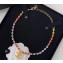 Chanel Metal & Strass Choker Necklace ABC311 Gold, Pink, Orange, Purple & Yellow 2024