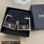 Chanel Metal & Resin Hoop Earrings ABC282 Gold & Black 2024