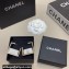 Chanel Metal & Resin Hoop Earrings ABC282 Gold & White 2024