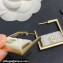 Chanel Metal & Resin Hoop Earrings ABC282 Gold & White 2024
