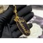 Chanel Metal Key Rings ABC706 Gold & Pearly Black 2024