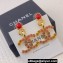 Chanel Metal & Strass Pendant Earrings Red/Pink/Yellow 2024