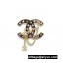 Chanel Star Metal Brooch Gold & Black 2024